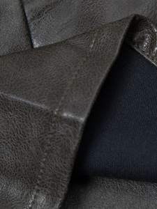 กระโปรงผู้หญิงหนัง PU สีดำสุดเซ็กซี่สำหรับผู้หญิงกระโปรงโบว์อัดพลีทบลูกไม้ขนาดใหญ่พิเศษแบบลำลองระบายอากาศได้ฟรีไซส์ - Product Image 6