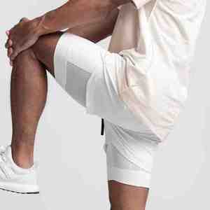 Pantalones cortos de gimnasio de alta calidad para hombre 2 en 1, pantalones cortos deportivos con forro interior, Fitness, baloncesto, trotar, culturismo, 2 en 1, pantalones cortos de ejercicio - Product Image 6