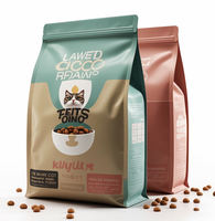 Sac d'emballage pour aliments pour animaux de compagnie (chiens et chats) en Mylar à fond plat, grande capacité, avec fermeture éclair, personnalisable, 1 kg, 2 kg, 3 kg, 5 kg, 10 kg, 15 kg, 20 kg