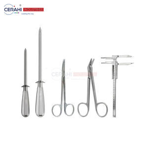 CIRUGÍA CRANIOMAXILOFACIAL 12 PINZA TIJERAS DE SUBMINACIÓN TIJERAS DE CORTE DE ALAMBRE LATÓN NELSON TROCAR 21 CmBRASS NELSON TROCAR - Product Image 1