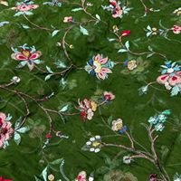 Tissu en dentelle de polyester écologique, poids moyen, couleur personnalisée, imprimé floral, dobby, laminé HDPE, accessoires de tente pour sacs