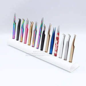 Pinces à cils en acier inoxydable de haute qualité, personnalisables avec étiquette privée, couleur personnalisée, logo et emballage sur mesure - Product Image 2