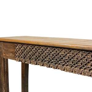 Vintage Handmade <b>Console</b> Solid Wood Artisan Furniture with <b>Rustic</b> Contemporary Classic Design for Living Room Entry Villa - Product Image 3