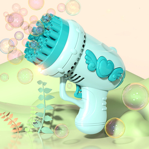 Gran Blaster Big <span class=keywords><strong>Rocket</strong></span> <span class=keywords><strong>Boom</strong></span> eléctrico Gatling Bazzoka 32 agujeros máquina sopladora <span class=keywords><strong>pistola</strong></span> <span class=keywords><strong>de</strong></span> <span class=keywords><strong>burbujas</strong></span> para niñas niños bolsa <span class=keywords><strong>de</strong></span> plástico OPP - Product Image 4