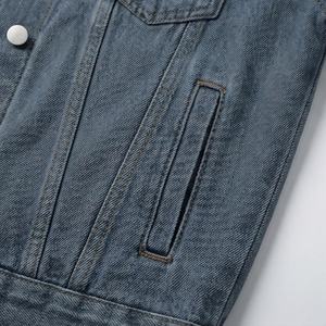 Premium Customized Color Denim Jacket Women Size Long Bike <b>Coat</b> Button Winter Raw Suppliers Washed Technics Fashion Trendy - Product Image 5