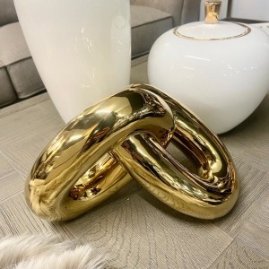 สายโซ่ลายหินอ่อนหรูหราสีทองประดับทันสมัยสำหรับตกแต่งบ้านสำนักงานการตกแต่งภายในที่หรูหราอุปกรณ์ตกแต่งห้อง - Product Image 3