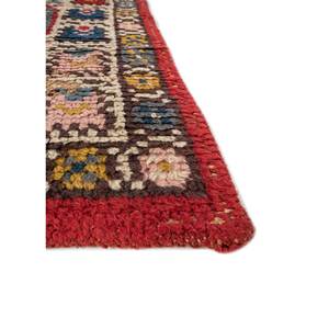 Alfombra Grande de Lana Kiaan, Tejida a Mano, con Medallón Abstracto Rojo y Naranja, Rectangular, para el Hogar - Pae-5919, para Entrada, Pasillo, Sala de Estar - Product Image 4