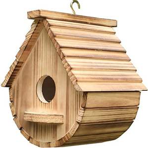 Nichoirs en bois naturels fabriqués à la main avec des matériaux durables pour l'observation des oiseaux dans le jardin et la décoration écologique - Product Image 6
