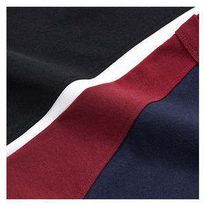 T-shirts de baseball à manches courtes élégants pour hommes en coton avec design de surpiqûres contrastées T-shirts OEM - Product Image 6