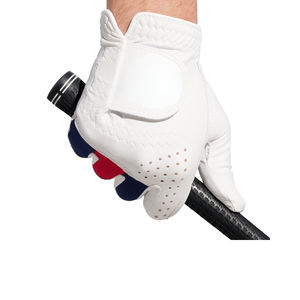 Guantes de golf de cuero genuino Cabretta blanco de calidad superior para hombre, tela transpirable con logotipo personalizado, equipo deportivo de bajo precio - Product Image 4
