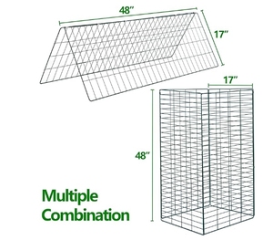 Treillis de concombre pliable 34 "W X 48" L treillis à cadre en A, support de plantes grimpantes lit surélevé - Product Image 2