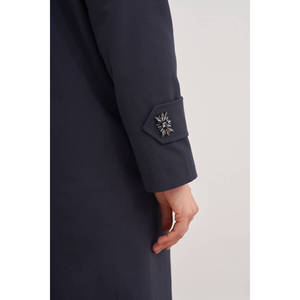 Trench-coat imperméable pour femme, taille plus, imprimé, coupe cloche - Bleu marine - Product Image 5