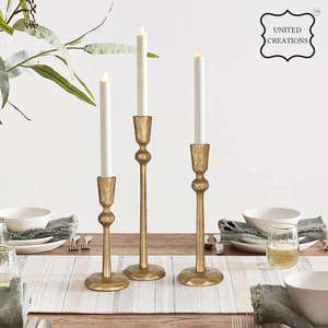 Solid Copper Candle Holder Metal Tea Light <b>Candlestick</b> Stand Round Shape for Hotel Table Decor Accessories - Product Image 6