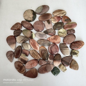 Jaspe impérial certifié 100% naturel, cabochon, taille personnalisée, forme mixte, pierre précieuse en vrac, 8-12g, 3-6mm de hauteur, pour la fabrication de bijoux - Product Image 2