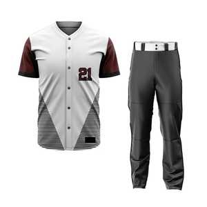 Juego de uniforme de béisbol y softball blanco transpirable con estampado sublimado de paso lento personalizado para mujeres jóvenes - Product Image 1