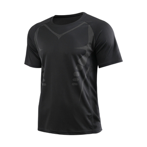 Camiseta deportiva informal ajustada para hombre, elástica transpirable para entrenamiento de gimnasia, correr, Fitness y baloncesto, ropa moldeadora de manga corta - Product Image 4