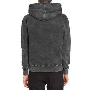 Sudadera con Capucha Personalizada para Hombre, Estilo Urbano, Lavado Ácido, Lavado a la Piedra, Logotipo Frontal, Poliéster/Algodón Sólido, Primavera - Product Image 3