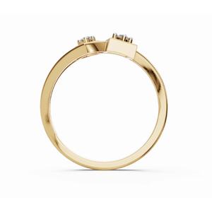 แหวนเพชรทรงกลมแบบซ้อนได้ รุ่นพรีเมียม ออโรร่า สเฟียร์ น้ำหนัก 0.100 กะรัต ทอง 9 กะรัต 14 กะรัต 18 กะรัต ขายส่ง ผู้ผลิต OEM - Product Image 4