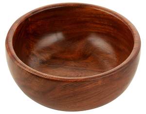 Bol de service en bois au design élégant, bol rond en bois naturel pour salade et fruits, pour une utilisation en cuisine, bol en bois multi-usages - Product Image 1