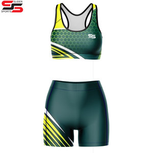 Ensemble de vêtements de sport pour femmes en deux pièces, soutien-gorge de sport et short à taille haute, sans couture, pour l'entraînement physique et la salle de sport, faible MOQ - Product Image 1