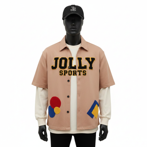 Camiseta 100% algodón para hombre, corte holgado, estampada, de doble capa, manga larga, estilo nuevo, camiseta de doble manga personalizada. - Product Image 1