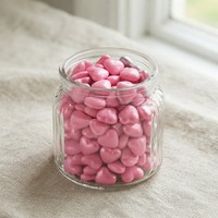 Dragées en forme de cœur roses en gros, bonbons en vrac, confiseries colorées délicieuses, cadeaux pour mariage et fêtes, commande minimum 1 kg
