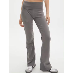 Customized Buttery Scrunch Butt High Waist Gym Fitness Workout Flare Yoga Bamboo Fiber Plus Size <b>Women's</b> <b>Leggings</b> from Pakistan - Product Image 4