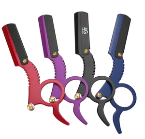 Rasoir de barbier à bord droit rasoir de barbier à domicile de voyage classique avec mécanisme de remplacement de lames faciles rasage de barbe pour hommes - Product Image 6