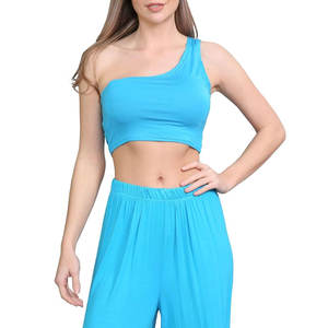 Soutien-gorge pour femmes transpirant et respirant Brassier sans couture une épaule culture soutien-gorge de sport contraste Style coton mode soutien-gorge - Product Image 5