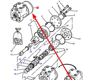 มอเตอร์พวงมาลัย 3384675M1 3384675E1 สำหรับรถแทรกเตอร์ <span class=keywords><strong>MF</strong></span> รุ่น <span class=keywords><strong>3070</strong></span>, 3075, 3080, 3085, 3090, 3095, 3115, 3120, 3125 - Product Image 2