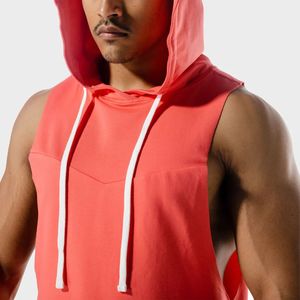 Men Workout Hooded Tank Tops Sports Bodybuilding Stringer Muscle Cut Off T Shirt Mens <b>Sleeveless</b> Gym <b>Hoodies</b> - Product Image 6