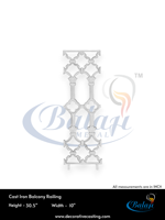 Grille de balustrade de balcon moderne en fonte robuste, moulée par coulée au sable, finition de surface sablée, taille personnalisée, Balaji