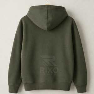 Sweat à capuche pour homme 100% coton molletonné, coupe oversize, hiver, couleur unie, poche avant, séchage rapide, respirant, usage quotidien, service OEM de haute qualité - Product Image 3