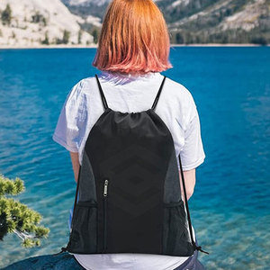 Mochilas Plegables de Poliéster Suave de Alta Calidad, Bolsas con Cordón, Diseño Nuevo Personalizado, Logotipo Personalizado, Cordones - Product Image 6