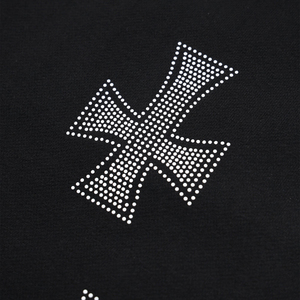 Short de jogging personnalisé pour hommes Short imprimé bouffant pour vêtements de rue Short en strass lavé à l'acide de haute qualité - Product Image 3