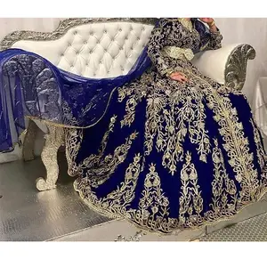 Exclusivo bordado a mano caftán marroquí/caftán vestido étnico personalizado para mujeres hecho en La India para el verano - Product Image 1