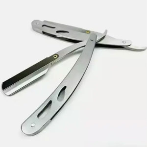 Rasoir droit de rasage manuel de barbier professionnel | Couteau de rasage pliant Rasoir à bord droit en acier inoxydable pour berline - Product Image 6