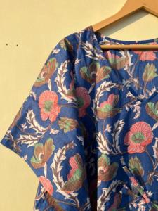 Robe Kfatan indienne faite à la main 100% coton pour femmes imprimé fleuri décontracté couverture de Bikini de plage pour l'été printemps automne-approvisionnement ODM - Product Image 4