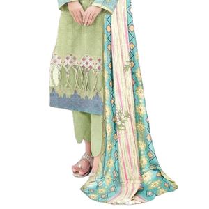 Vestido de patrón sólido informal para mujer más vendido 100% Pure Lawn Shalwar Kameez con Dupatta Eco-Friendly OEM ODM Diseño lavable - Product Image 5