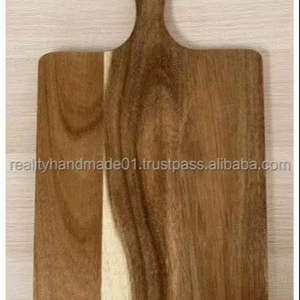 Planche à découper en bois de noyer naturel fabriqué à la main durable avec poignée pour la cuisine, couper et servir les fruits et légumes Dessert - Product Image 4