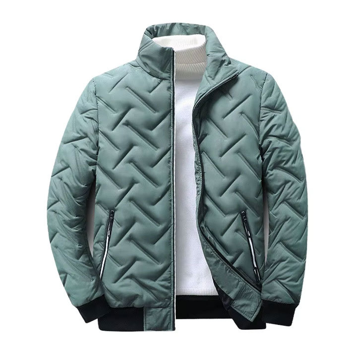 Power Punch Mens puffer jacket with custom stitching design on it warm jacket for