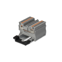 Bloc de bornes de terre industriel pour rail DIN automobile 26-14 AWG RPT1.5-PE 0.14-1.5mm Connecteur de terre à enfoncement pour panneau de commande