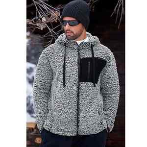 Ropa personalizada con cuello levantado impermeable abrigo polar chaqueta de lana de invierno frontal de gran tamaño al por mayor diseño OEM al aire libre para hombres - Product Image 4