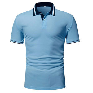 Manga corta de moda de alta calidad para polos para la temporada de primavera y verano, camisas deportivas cómodas transpirables sólidas - Product Image 1