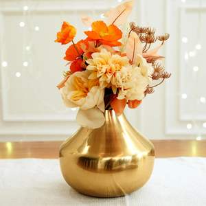 Vaso per Fiori in Ferro Dorato per Arredamento Casa, Design Elegante in Stile Costiero per Matrimoni e Uso a Terra a Prezzi Competitivi - Product Image 3