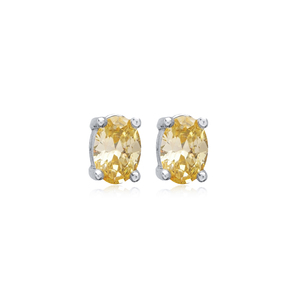 Citrine CZ Pierre 5x7mm Baguette Rectangle Boucles D'oreilles Turc Fabriqué À La Main En Gros 925 Bijoux En Argent Sterling - Product Image 1