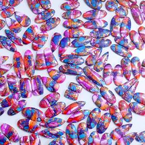 Meilleure paire de turquoise d'huître épineuse rose naturelle Pierres précieuses en vrac Huître épineuse Turquoise Mélange Forme Paire Pierres précieuses Utilisation Fabrication de bijoux - Product Image 4