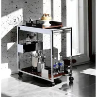 Chariot de bar roulant de luxe en céramique écologique fait main avec motif personnalisé, tendance, utilitaire et de style industriel pour fêtes