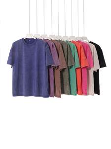 เสื้อยืดสตรีทแฟชั่นสไตล์สปอร์ตสำหรับผู้ใหญ่และเด็กผู้ชาย เสื้อยืดแขนสั้นผู้ชายแบบเรียบสีพื้นสั่งทำได้ กำลังเป็นที่นิยมในปี 2025 - Product Image 4