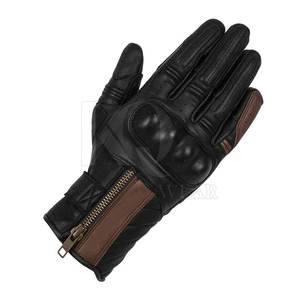 Gants de course d'hiver en cuir pour hommes, coupe-vent, pour le sport, avec protection douce de la paume et sangle de poignet réglable - Product Image 5